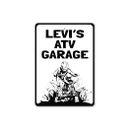 Letrero de metal de garaje para vehículos todo terreno para ni�ños
