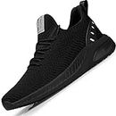Feethit Mens Slip On Walking Shoes Non Slip Running Shoes Lightweight Tennis Shoes Breathable Workout Shoes Comfortable Fashion Sneakers All Black Size 11.5