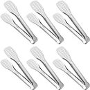 Serving Tongs Kitchen Tongs,Buffet Tongs, Stainless Steel Food Tong Serving Tong,Small Tongs 6 Pack (7 Inch)