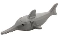 LEGO Gray Sawfish Shark Minifigure Ocean Water Sea Animal Gills Black Eyes [NEW]