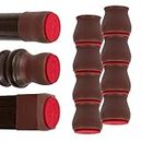 Ruby Sliders Dark Walnut Floor Protectors for Hardwood and Tile, As Seen On TV Premium Chair Leg Sliders Fit Most Chair and Furniture Leg Sizes, 8 Count (Pack of 1)