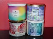 BATH & BODY WORKS THREE WICK SCENTED CANDLES W/ESSENTIAL OILS *CHOOSE* FREE SHIP