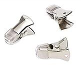 ONLYKXY 30 Pieces 20x6mm Silver Metal Small Clip, DIY Clips, Non-Slip Sweater Clips Alligator Clamps Flat Mouth Clip ID Badge Holders Lanyards Clothing Glasses Accessories Clip