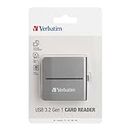 Verbatim 65678 USB 3.2 Multi Card Reader 6 in 1 Ports: SD, Micro SD, CF (Compact Flash), xD, MS, M2, All in one Card Reader, Compact Size, High Speed Data Transfer for Laptop, PC, MacBook