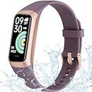 Fitness Tracker with Heart Rate Monitor, Smart Watch Activity Tracker Pedometer Sports Bracelet with Calorie Counter, Sleep Monitor Wristband with IP67 Waterproof for Teens Women Men (Purple)