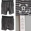 Lululemon Shorts | Lululemon Shorts T.H.E. 9” Inch Lined 2-In-1 Black Grid Lines Size Large Nylon | Color: Black | Size: L