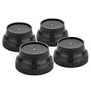 Oblivion 4-Piece Round Base Stand Set for Refrigerator & Washing Machine Appliance (Black), Adjustable Anti-Vibration Furniture Pad with Floor Protector Features.