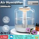 1.L Air Humidifier Ultrasonic Purifier Diffuser LED Recharg Aroma Essential Oil