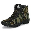 Leo's Fitness Shoes Leo'S Men's Hiking/Jungle Boots | Lightweight |Anti-Slip Outdoor Shoes Mid Top Ankle Hiker Trekking Work Boot Casual Shoes., Green 8 UK