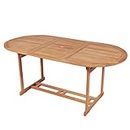 vidaXL Rectangular Outdoor Dining Table- Durable Teak Wood with Parasol Hole - 180x90x75 cm