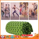 Pilates-Handtuch, faltbar, Yoga-Decken, atmungsaktiv, für Outdoor-Sport (Grün)