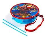 Ratna's Marvel Tasha Senior Spiderman Printed Musical Instrument Toy Drum Set with 2 Sticks & Hanging Strap for Kids