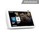 Certified Refurbished Echo Show 8 (2nd Gen) - Smart speaker with 8" HD screen, stereo sound & hands-free entertainment with Alexa (White)