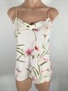 Ted Baker Floral Stargazer Lillies Scalloped Tank Top sz L Cami Camisole