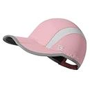 GADIEMKENSD UPF50+ Quick Dry Sports Hat Lightweight Breathable Reflective Outdoor Running Cap (Folding Series, Deep Pink)