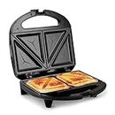 Elite Gourmet ESM2207 Sandwich Panini Maker Grilled Cheese Machine Tuna Melt Omelets Non-Stick Surface, 2 Slice, Black