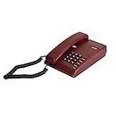 Beetel B11 Corded Landline Phone, Ringer Volume Control, LED for Ring Indication, Wall/Desk Mountable, Classic Design,Clear Call Quality,Mute/Pause/Flash/Redial Function (Made In India)(Dark Red)(B11)
