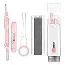 7 in 1 Electronic Cleaner Kit, Keyboard Cleaner Kit with Brush, Cleaning Pen for AirPods Pro, Multifunctional Cleaning Kit for Earphone, Keyboard, Laptop, Phone, PC Monitor (7-in-1, Pink Colour)