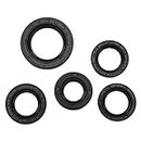 Ubervia® Engine Oil Seal Kit, Flexible Black 5pcs Rubber Wearproof Motorcycles Parts for GY6 49cc 50cc Scooter Moped ATV