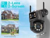 Security Camera Surveillance CCTV Video Audio Dual Rotating Outdoor 4MP HD