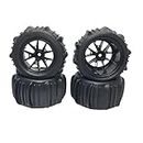 Colaxi Desert Wheels with Paddle Tires Replacement, Sand Snow Desert Tire Set for 1//14 1/16 Scale RC Buggy Truck Spare Part