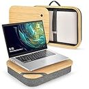 Mayjoy Lap Desk, Bamboo Lap Desk with Storage, Cover Removable Lap Desk for Lap, Computer Laptop Stand on Lap, Work on Bed or Couch, Write or Draw on Your Lap (Grey)