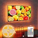 LED TV Backlight for 70 75 80 82 Inch, Hamlite USB Bias Lighting Colors Changed by Remote, 18ft Eye-Care and W-Type Strip Light Work with TV/PC Monitor Without Dark Area, Work for Home Decor or Party