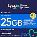 Lyca Mobile International Plus M Prepaid SIM Karte ohne Vertrag inkl. 25 GB Datenvolumen