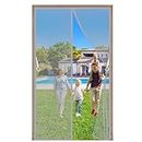 Magnetic Fly Screens for Doors 125x255cm(49x100inch)Heavy Duty Bug Mesh Curtain Magnetic Door Screen,Keep Bugs Out & Let Fresh Air in,for Entry /Exterior Door/Kitchen/Patio Door - Gray A