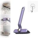 Multi-Function Rotating Crevice Cleaning Brush,360° Rotating Crevice Cleaning Brush,Bathroom Tile Groove Gap Cleaning Brush,Long Handle Narrow Crevice Cleaning Tool for Home Kitchen- (Purple)