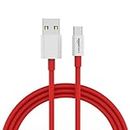 Amazon Basics 100W Dash Warp Charging Cable |USB-A to TypeC | Fast Charging | Data Sync Cable Cord | For OnePlus 11, 11T, OnePlus 10, 10T / 9 / 8T / 8 pro & Other Type C Devices | 1 Meter (Red)