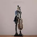 Estatua de músicos para decoración del hogar, escultura de resina, adornos, guitarra, violín, Musical, sala de Estar, decoraciones para el hogar, muebles de gabinete