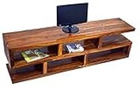 Mp Wood Furniture Solid Wood TV Entertainment Unit (Teak Finish)
