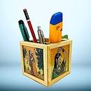 santarms Pen Pencil Stand for Office Table Stylish Visiting Card Holder Accessories Study Desk Organizer dispensers or Holders Decorative Items Products Supplies & Storage Supplies Organisers