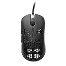 Gwolves Hati HTM Ultra Lightweight Honeycomb Design Wired Gaming Mouse 3360 Sensor - PTFE Skates - 6 Buttons (Black)