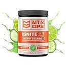 MTN OPS Ignite Lite Supercharged Energy Drink Mix - 100mg Caffeine, 45-Serving Tub, Cucumber Lime Flavor