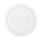 X AUTOHAUX 6" Boat White Circular Inspection Hatch Deck with Detachable Cover
