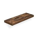 VASAGLE Wall Shelf, Vintage 1 Shelves,Floating Shelf 23.6 inch, Hanging Shelves Wall Mounted, for Photos, Decorations, Rustic Brown