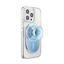 PopSockets Phone Grip Compatible with MagSafe, Phone Holder, Wireless Charging Compatible - Clear Iridescent