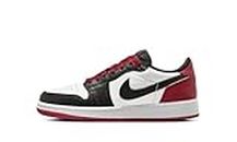 Nike Air Jordan 1 Low OG Grade School White/Black-Varsity Red CZ0858-106, 7 Big Kid