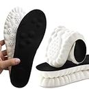 Memory Foam Insoles with Arch Support for Women Men,Comfort Massage Insoles Replacement Shoe Inserts for Trainers Sneakers Sports Shoes Work Boots,Breathable,Shock Absorption (5/5.5UK, Black)