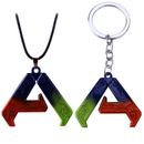 Vintage ARK Survival Evolved Pendant Necklace Keychain for Men Women Cos Jewelry