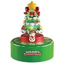 Christmas Tree Music Box with Rotating Snowman and a Lighted Tree for Christmas Decorations. Easy Wind Up. Ideal The Holidays. Plays 'We Wish You a Merry Christmas' Song