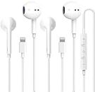 Dairle Lot de 2 écouteurs intra-auriculaires avec câble, certifiés MFi, compatibles avec iPhone 7/8/X/11/12/13/14 iPad, HEADPHONE-2-L-YCC