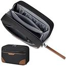 Toiletry Bag for Men Women Waterproof Toiletry Bags Portable Travel Toiletries Bag TSA Approved Cosmetic Makeup Bag Travel Organizer Storage for Accessories(with Removable Handle),Black