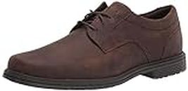 Rockport Robinsyn - Zapatos Oxford impermeables con puntera lisa para hombre, Beige Bronceado, 45 EU