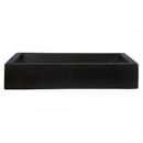 Eden Bath Shallow Wave Concrete Handmade Rectangular Vessel Bathroom Sink in Black | 3.9 H x 15 D in | Wayfair EB_N008CB