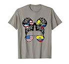 Half American Half Ecuadorian Girl USA Ecuador Flag Patriot T-Shirt