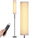 Kinsdan Floor Lamp for Living Room, 3 Color Temperature Modern Standing Lamp with Lampshade, Dimmable LED Pole Lamps with Remote Control, 1.6 Meter Minimalist Tall Lamp for Living Room Bedroom Office