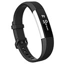 For Fitbit Alta HR Bands, Vancle Classic Accessory Band Replacement Wristband Strap for Fitbit Alta HR 2017 / Fitbit Alta 2016 Small Large (001, Black, Large)